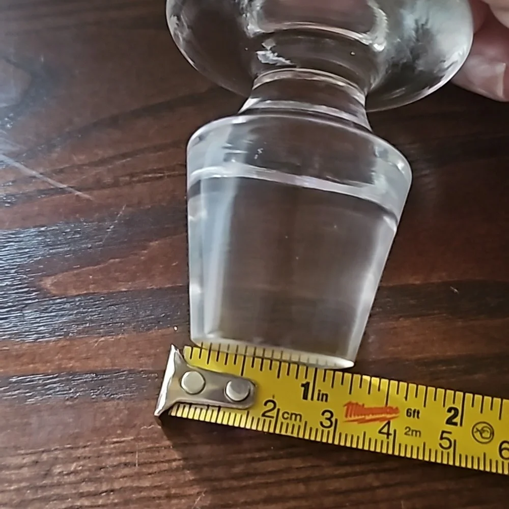 Huge Antique Clear Glass Bottle Stopper